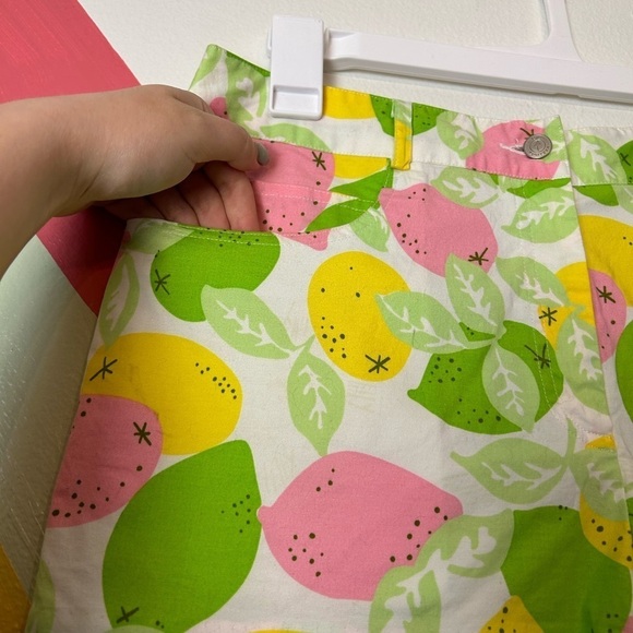 LILLY Pulitzer Lemonade Orange Blossom High Rise Shorts Rare Classic Vintage 4 - Picture 3 of 8